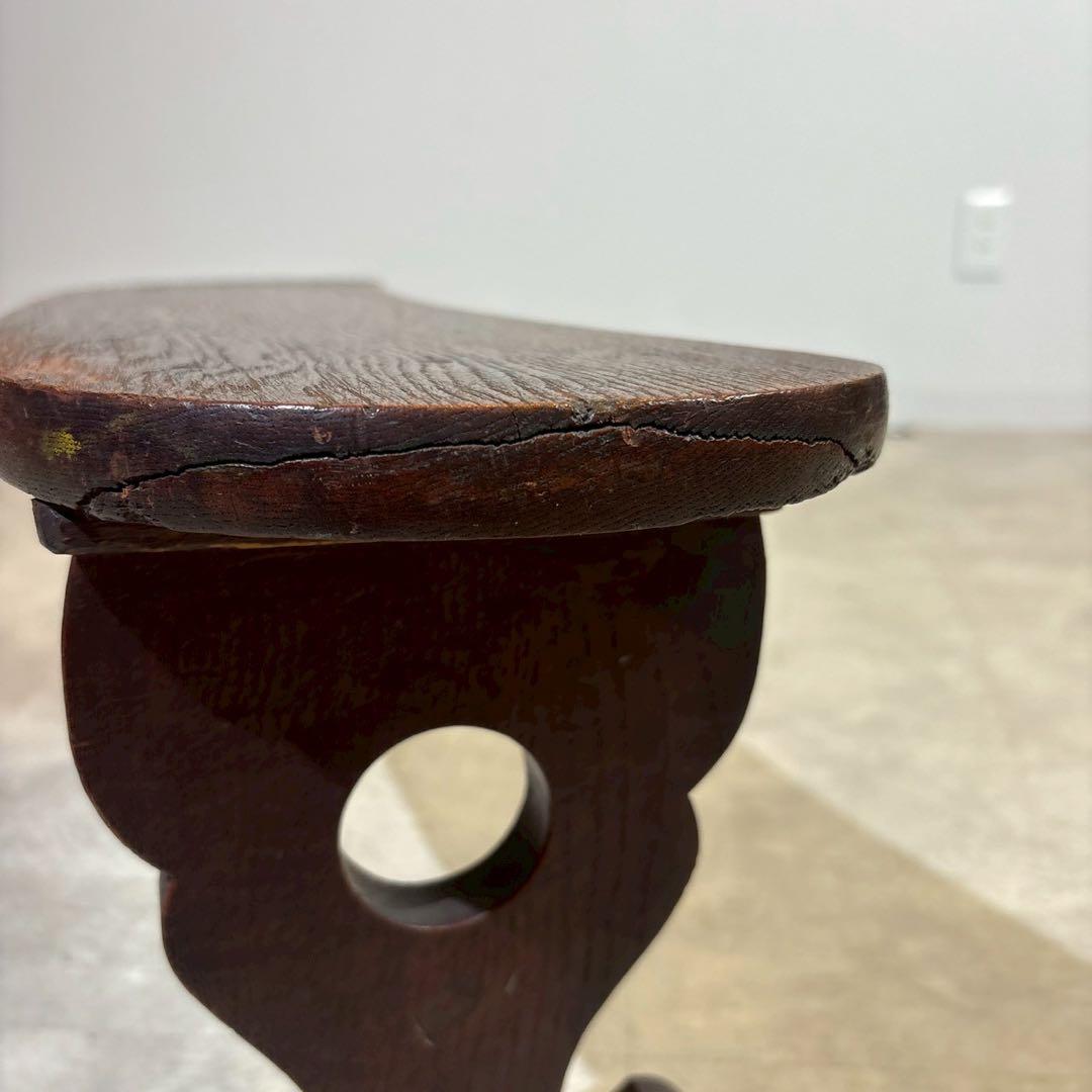 天然木 脇息 時代 木製 肘置 肘掛 将棋 囲碁 料亭 和家具 旧家蔵出