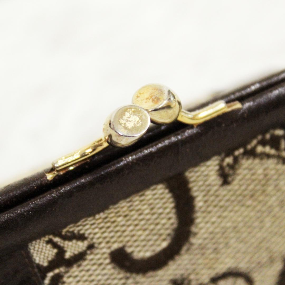 激レア 極美品 セリーヌ ケース がま口 Cサルキー 馬車柄 ブラウン