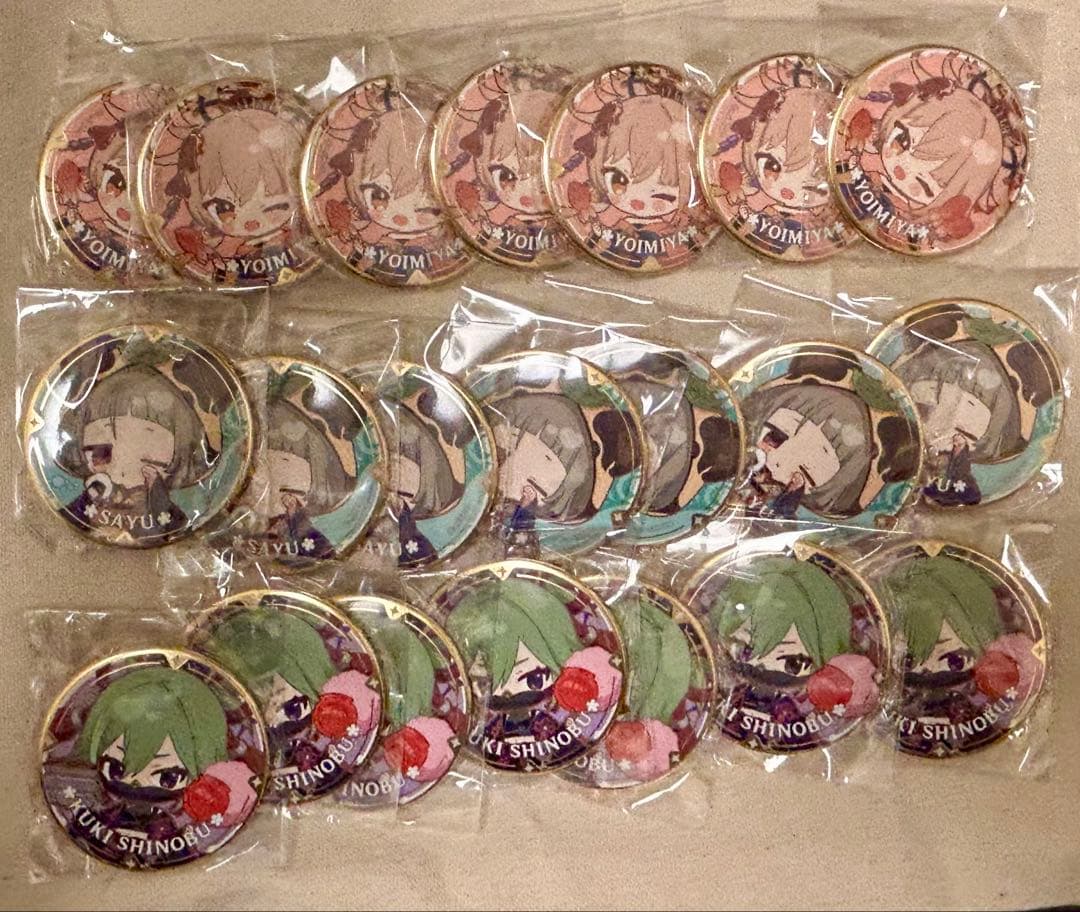 原神　スイパラ　コラボカフェ ミニキャラトレーディング缶バッジまとめ売り　35個