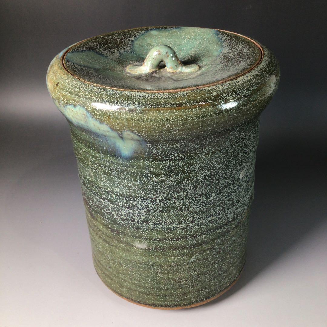 Ｒ９１３　水指　『肥前唐津焼』『天山窯造』　共箱　茶道具