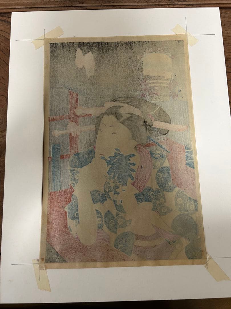 べらぼう　歌川国貞　大判錦絵　手摺木版　骨董　アンティーク