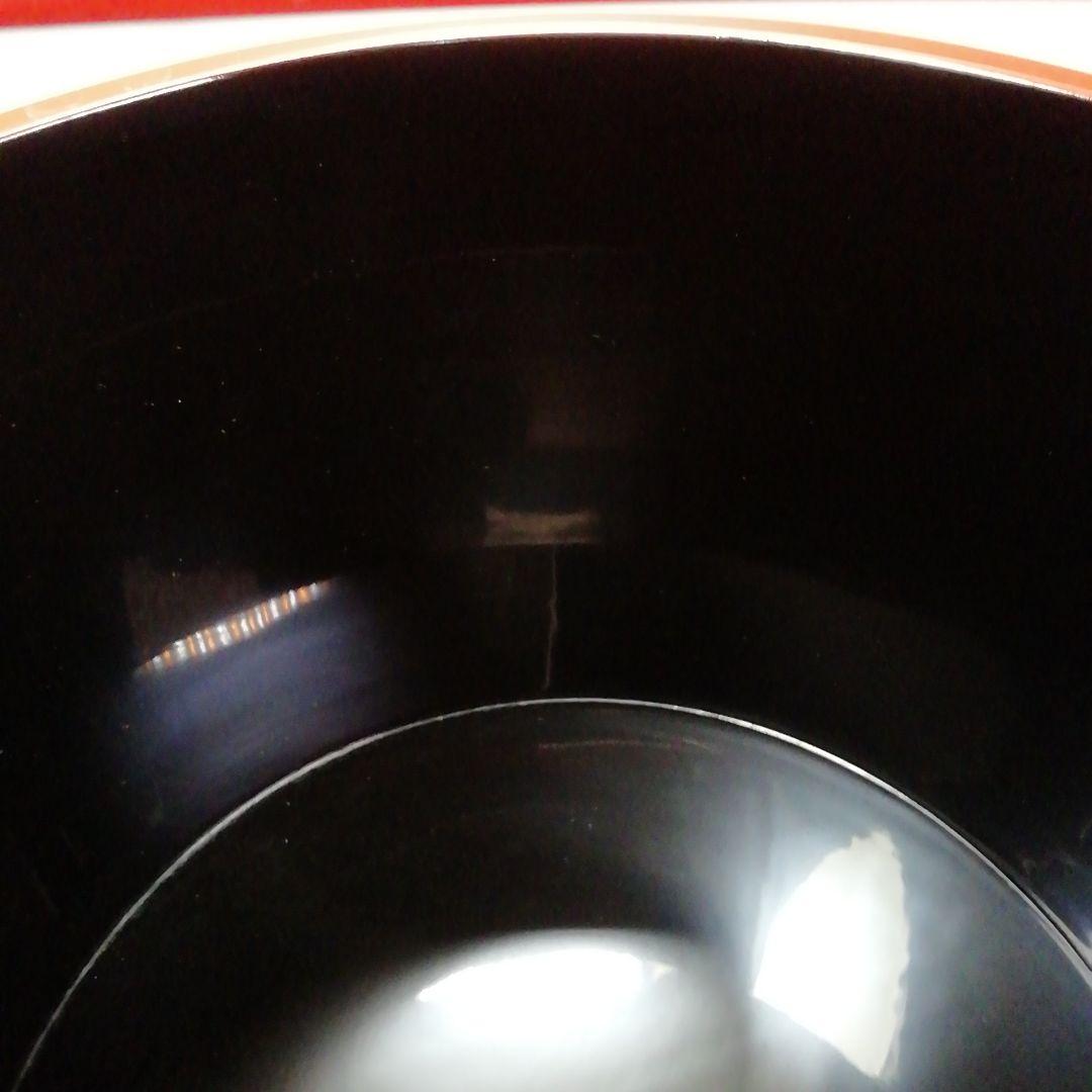 Ｓ４７３　水指　『輪島塗　朱銀箍　手桶水指』『塗師　高崎秋峰』『朱塗』　共箱