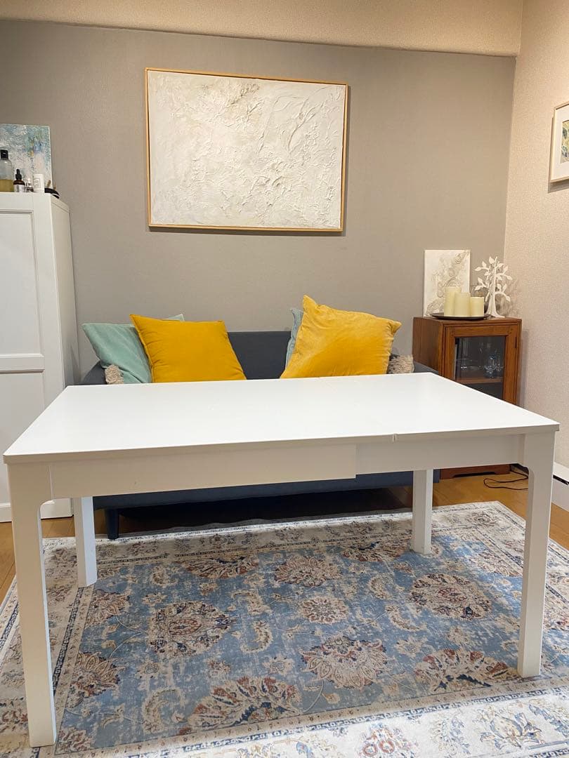 【ソファに合う】IKEAテーブル　高さ低め　65cm カフェテーブル　伸長できる