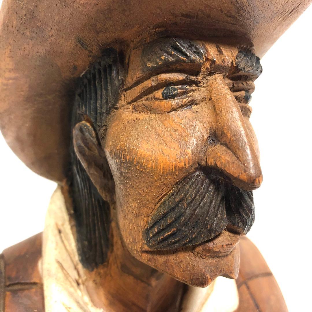 ■ビンテージ ディスプレイ■ウエスタン ガンマン■木彫り■アメリカ製■