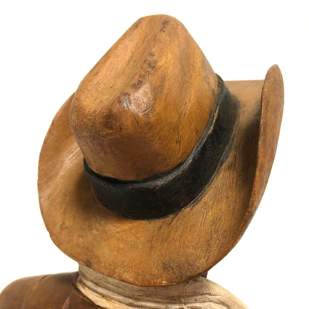 ■ビンテージ ディスプレイ■ウエスタン ガンマン■木彫り■アメリカ製■