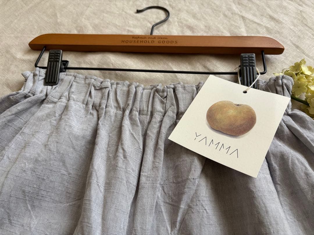 ꕤ極美品ꕤYAMMA ヤンマ産業　会津木綿キュロット③ロングロング丈 白灰