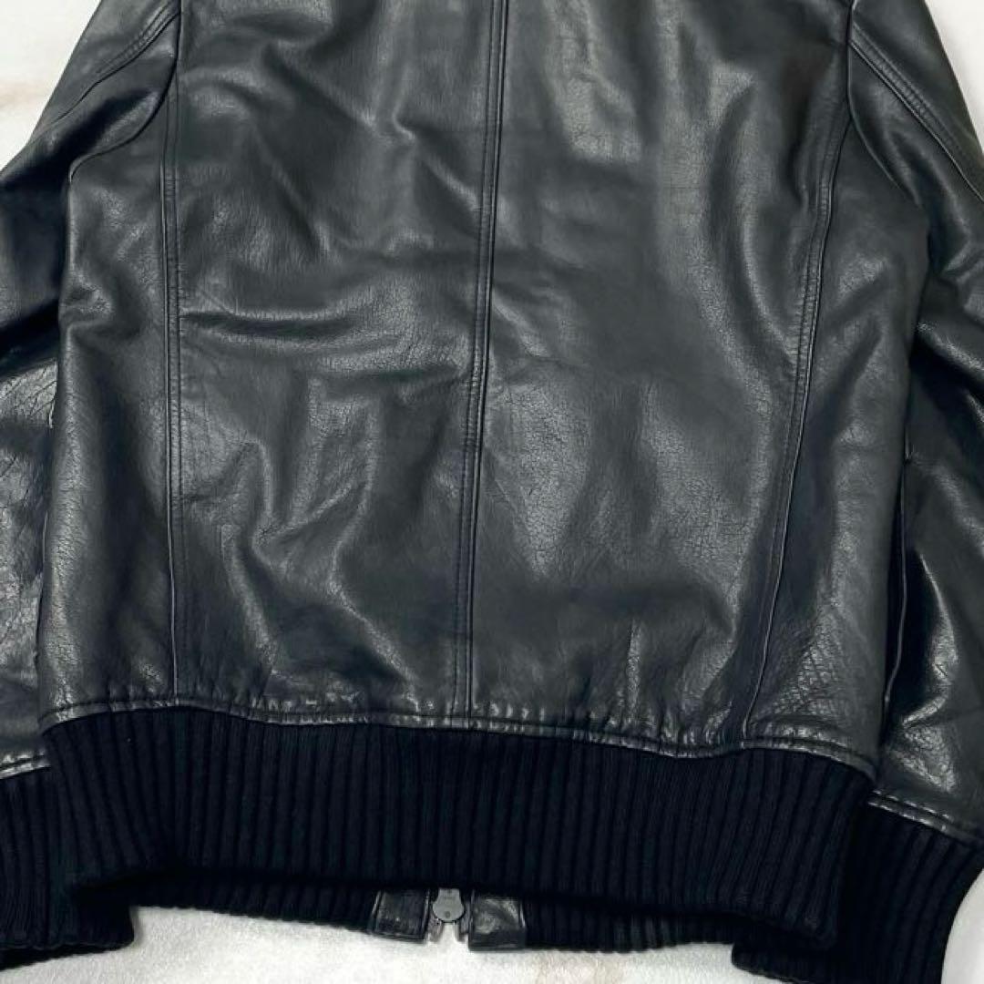 【美品】ユナイテッドアローズ レザージャケット A-2 キルティング 黒 M