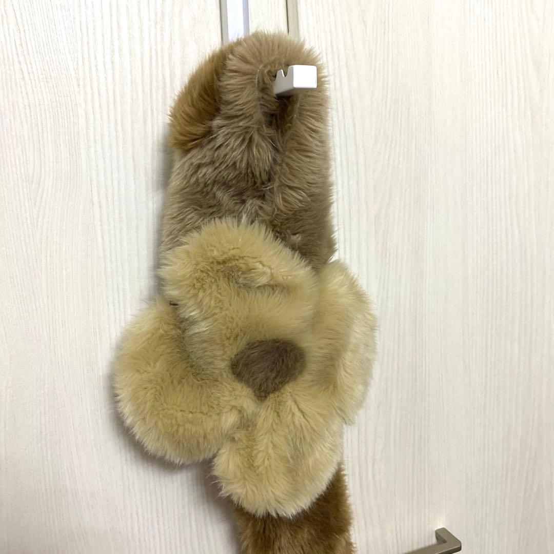WANDMEE エコファー フラワーマフラー FLOWER FUR STOLE