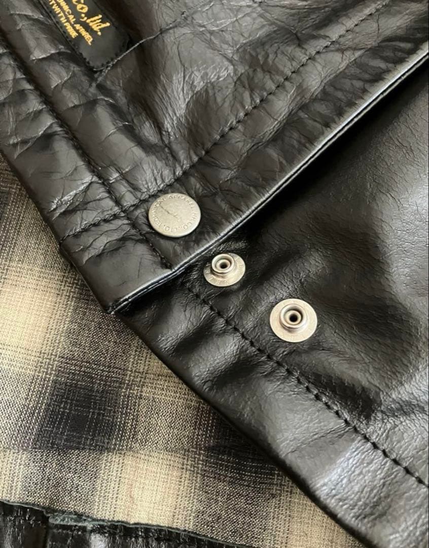 NEIGHBORHOOD バッファローレザー シングルライダース ジャケット