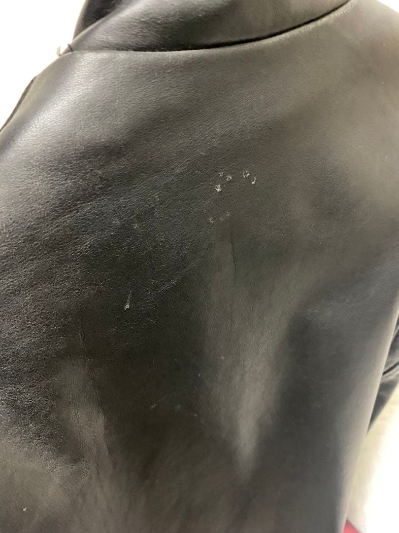 値下げ★Schott ブラックレザーシングルライダースジャケット