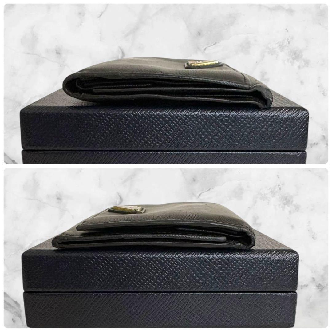 極美品✨ PRADA プラダ 三つ折り財布 サフィアーノ 三角ロゴ