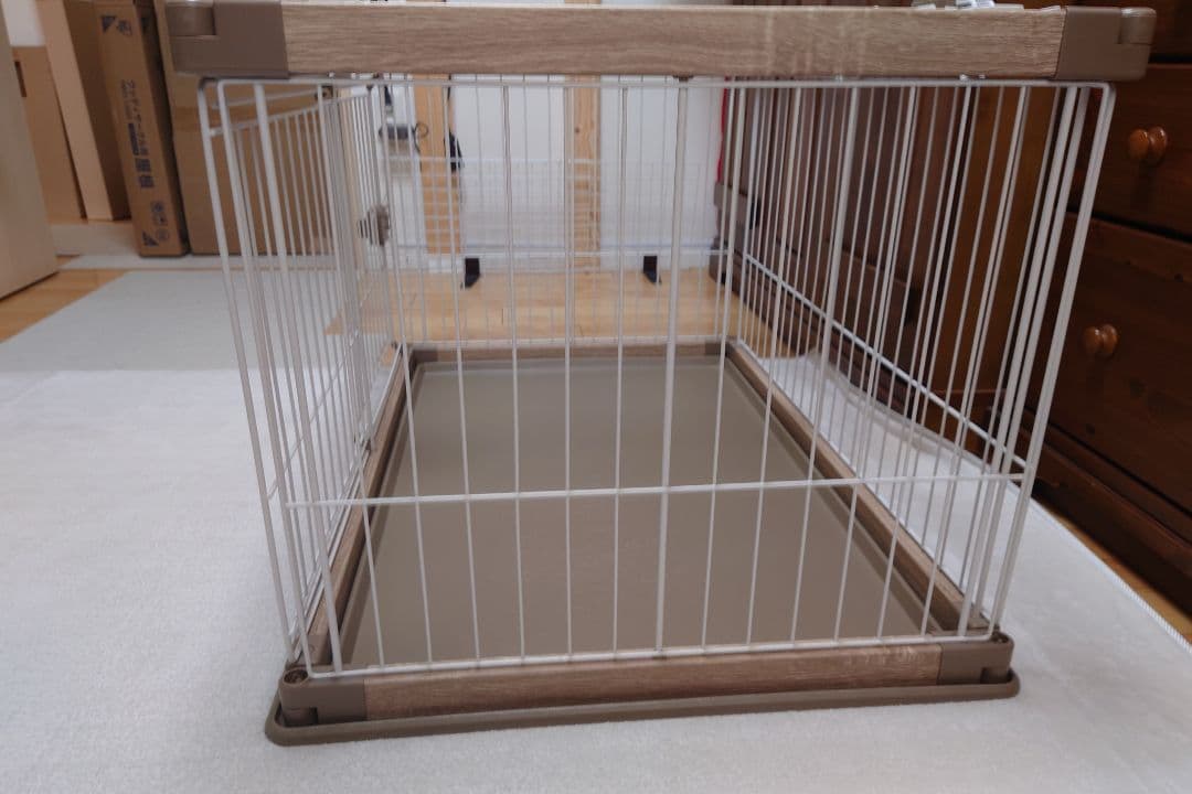 犬用サークル PWSR-960LV ライトナチュラル 屋根付き