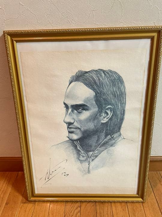 アレッサンドロ・ネスタ　2002日韓W杯直筆サイン入鉛筆画