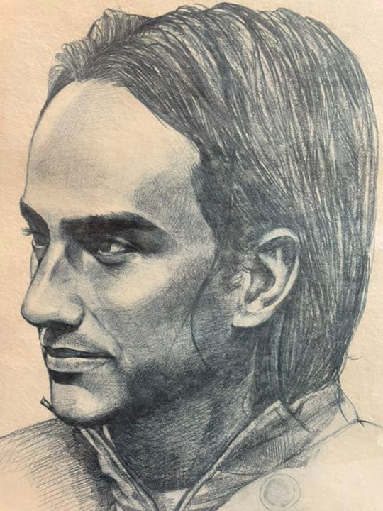 アレッサンドロ・ネスタ　2002日韓W杯直筆サイン入鉛筆画