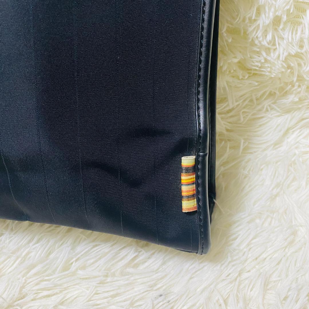 ポールスミス ストライプ ビジネスバッグ ブリーフケース　ブラック　A4可