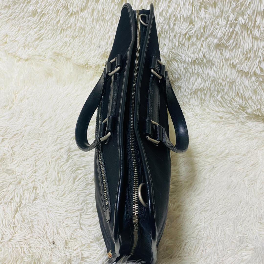 ポールスミス ストライプ ビジネスバッグ ブリーフケース　ブラック　A4可