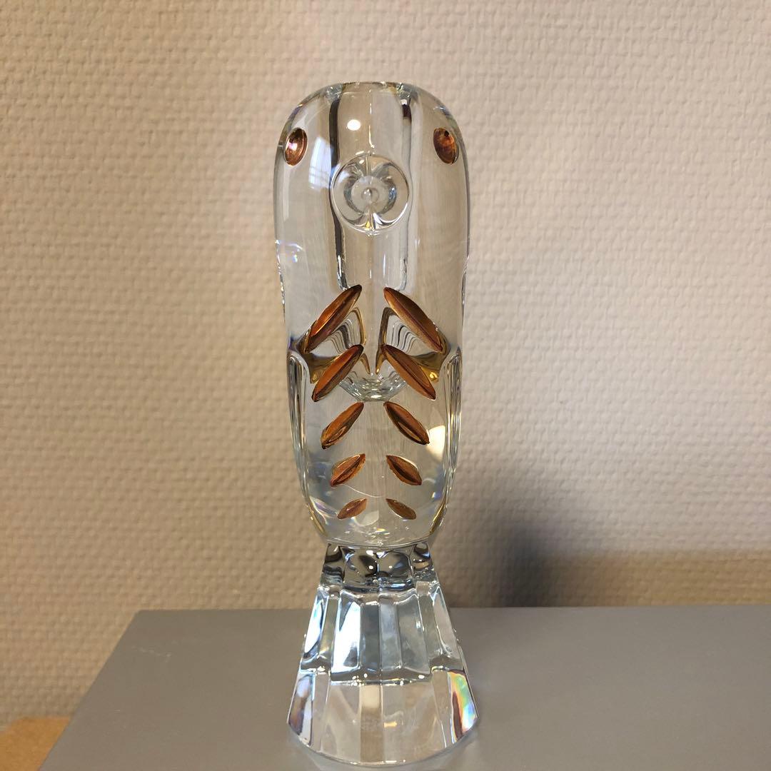 damk　新品　バカラクリスタルガラス製の鳥の花瓶