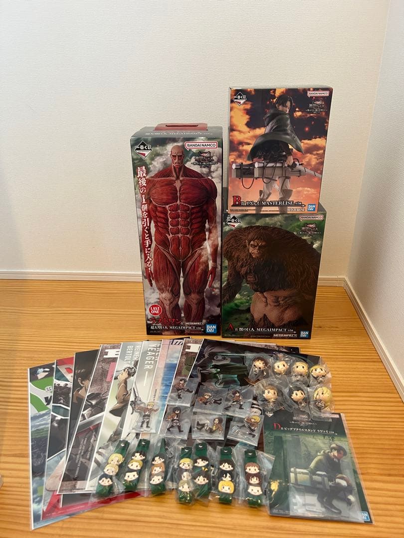 一番くじ 進撃の巨人 ～獣の巨人は俺が仕留める～A賞、B賞、ラストワン賞　34点