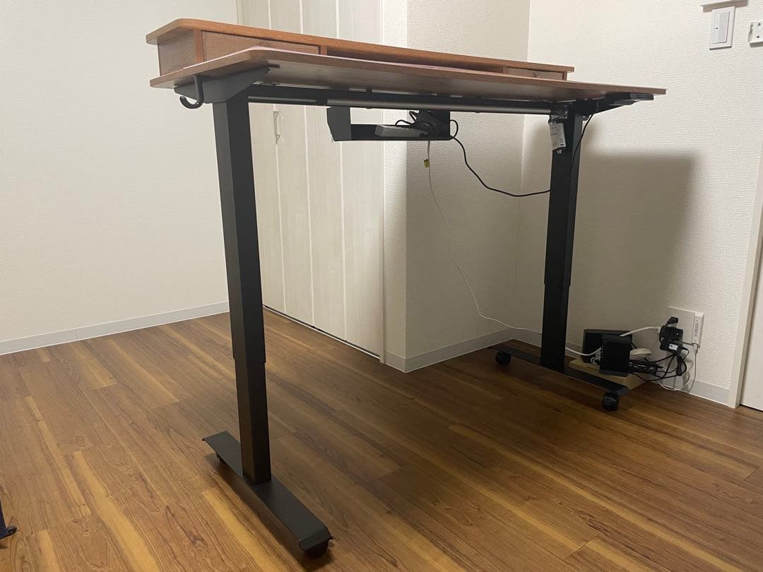 電動昇降式デスク スタンディングデスク 幅140cm 奥行き60cm テレワーク