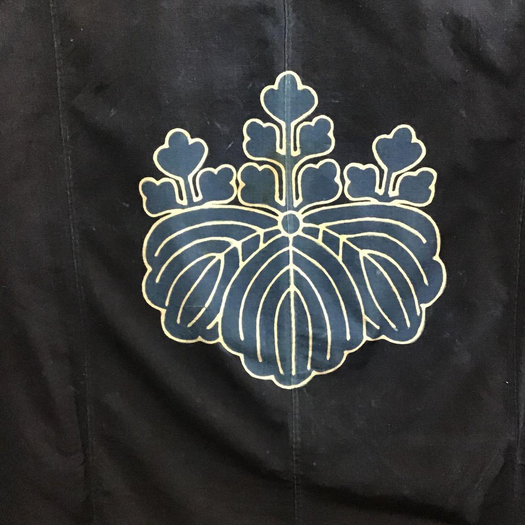 古布藍染め家紋布地、ＫM９