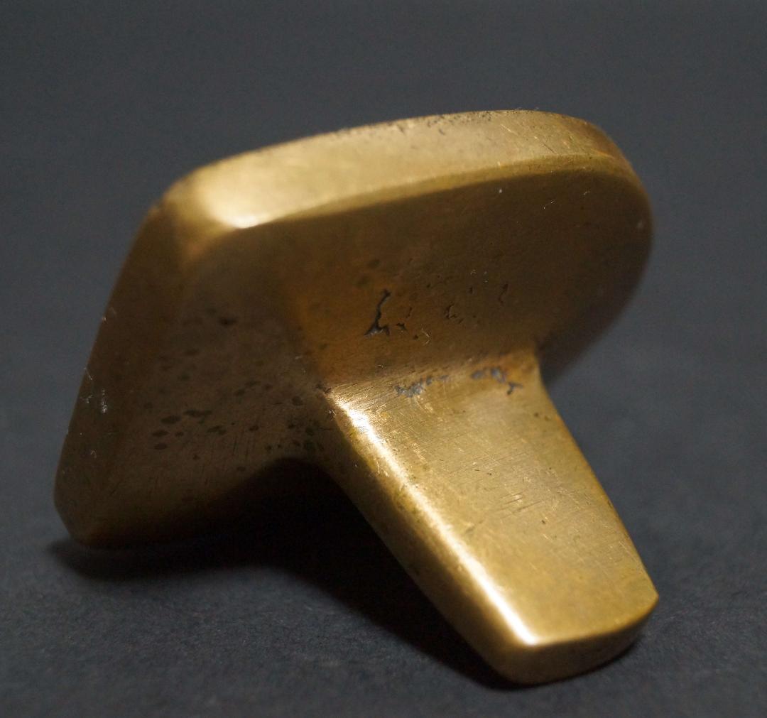 オールドチベット古銅製擦擦鋳型ツァツァモールド文殊菩薩 (マンジュシュリ) 置物