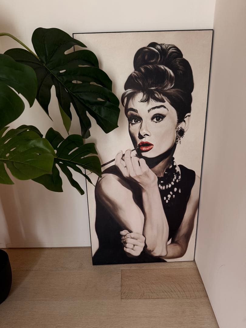 オードリー・ヘプバーン イラスト 大判 woodprint