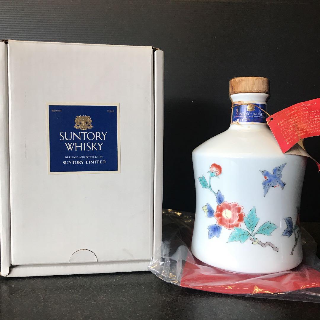 サントリー有田焼ボトル『牡丹と小鳥』岱山特級　未開封の液漏れ送料無料