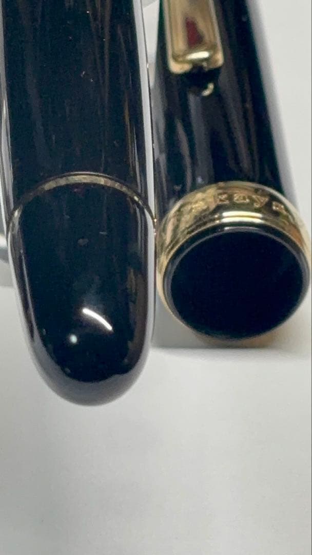 中屋万年筆廃盤バランスコントロールクロロ中字、ノーマルタイプ漆クロロ万年筆細字