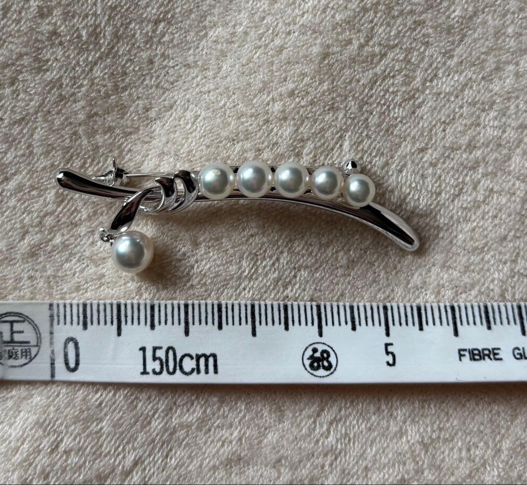 メ*3様 MIKIMOTO ミキモト アコヤ真珠　パール　ブローチ　シルバー　美