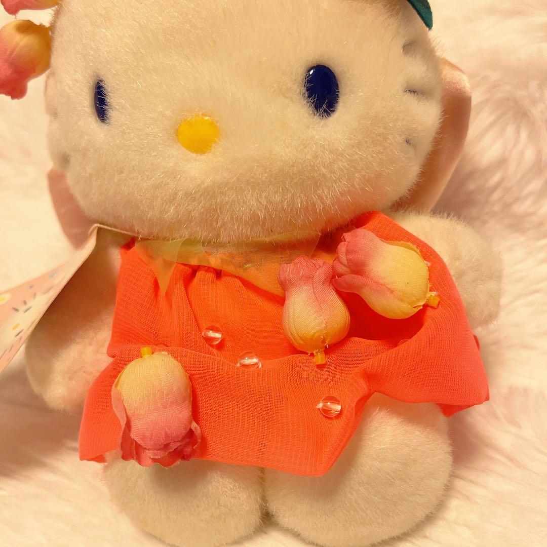 希少レア　ハローキティ　フラワーフェアリーぬいぐるみ　チューリップ　平成レトロ