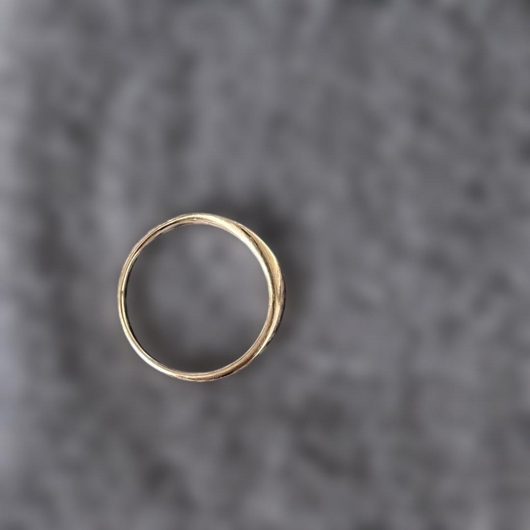 エテ ete レイヤードリング　 10金K10 イエローゴールド 11号 1g