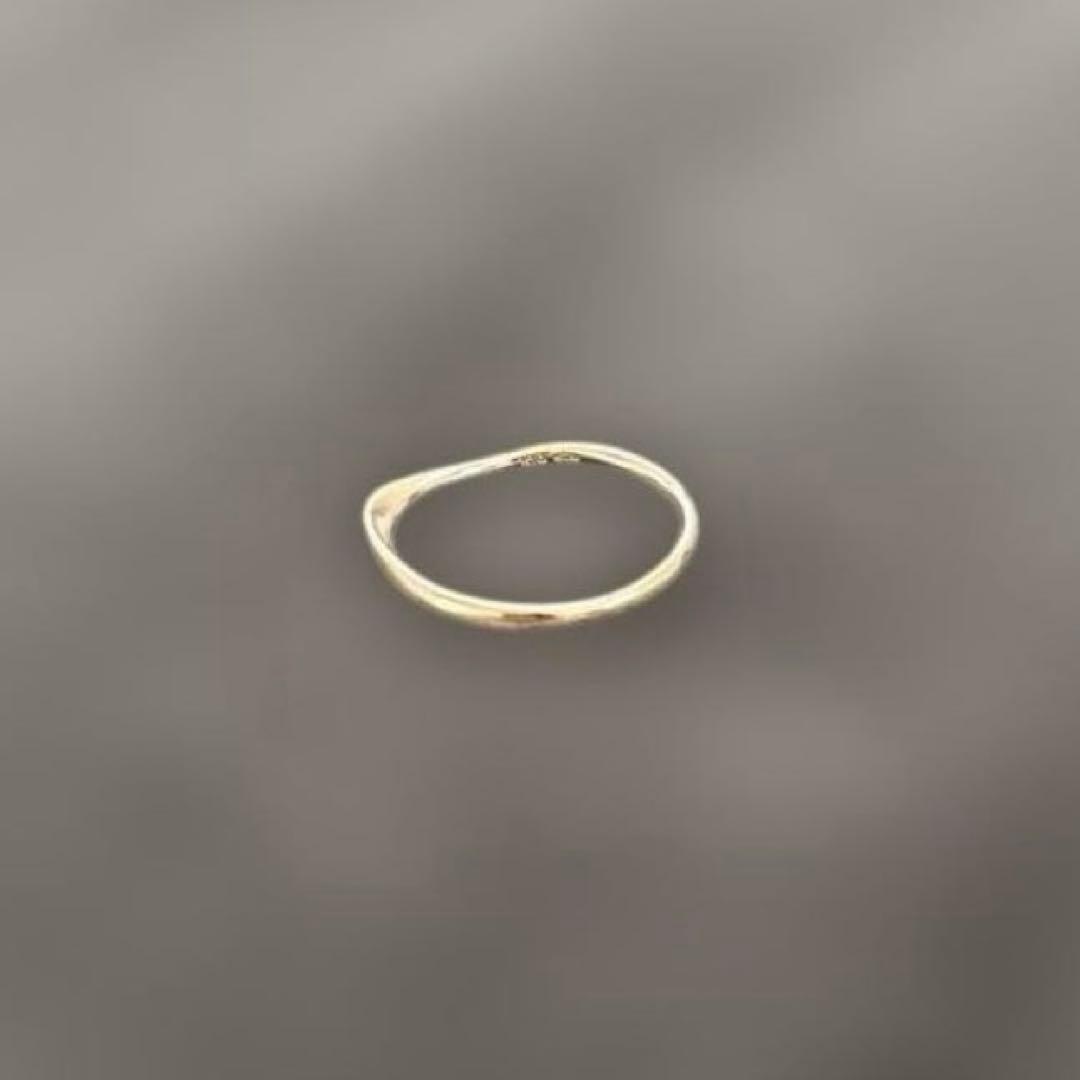 エテ ete レイヤードリング　 10金K10 イエローゴールド 11号 1g