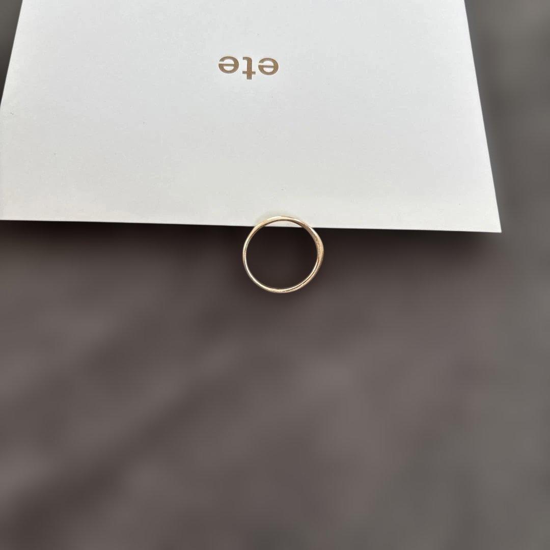 エテ ete レイヤードリング　 10金K10 イエローゴールド 11号 1g