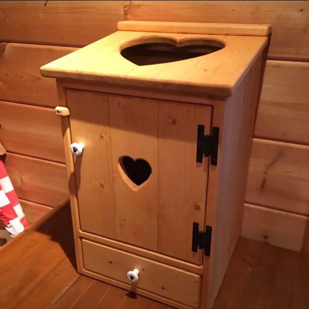 アメリカンカントリー家具　カントリーハートダストBOX 引き出し付き