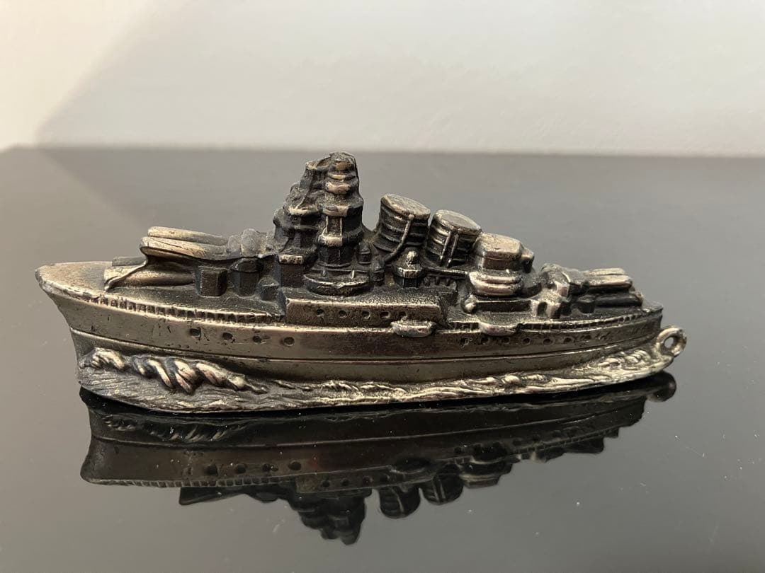 戦前　グリコ株式会社特製　軍艦文鎮