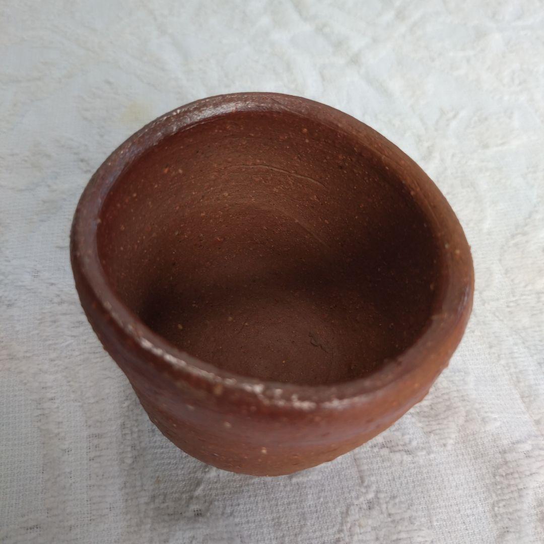 備前焼　森陶岳作　ぐい呑み　共箱共布有
