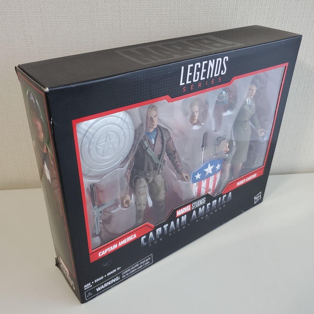 レア マーベル レジェンド キャプテンアメリカ ＆ ペギーカーター 6インチ