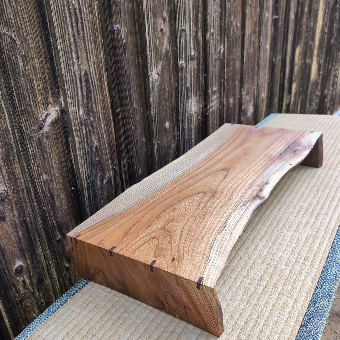 古材リメイク　欅（ケヤキ）のコの字ラック ロータイプ　インテリア　ビンテージ