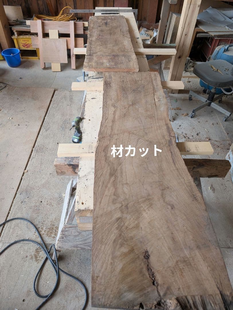 古材リメイク　欅（ケヤキ）のコの字ラック ロータイプ　インテリア　ビンテージ