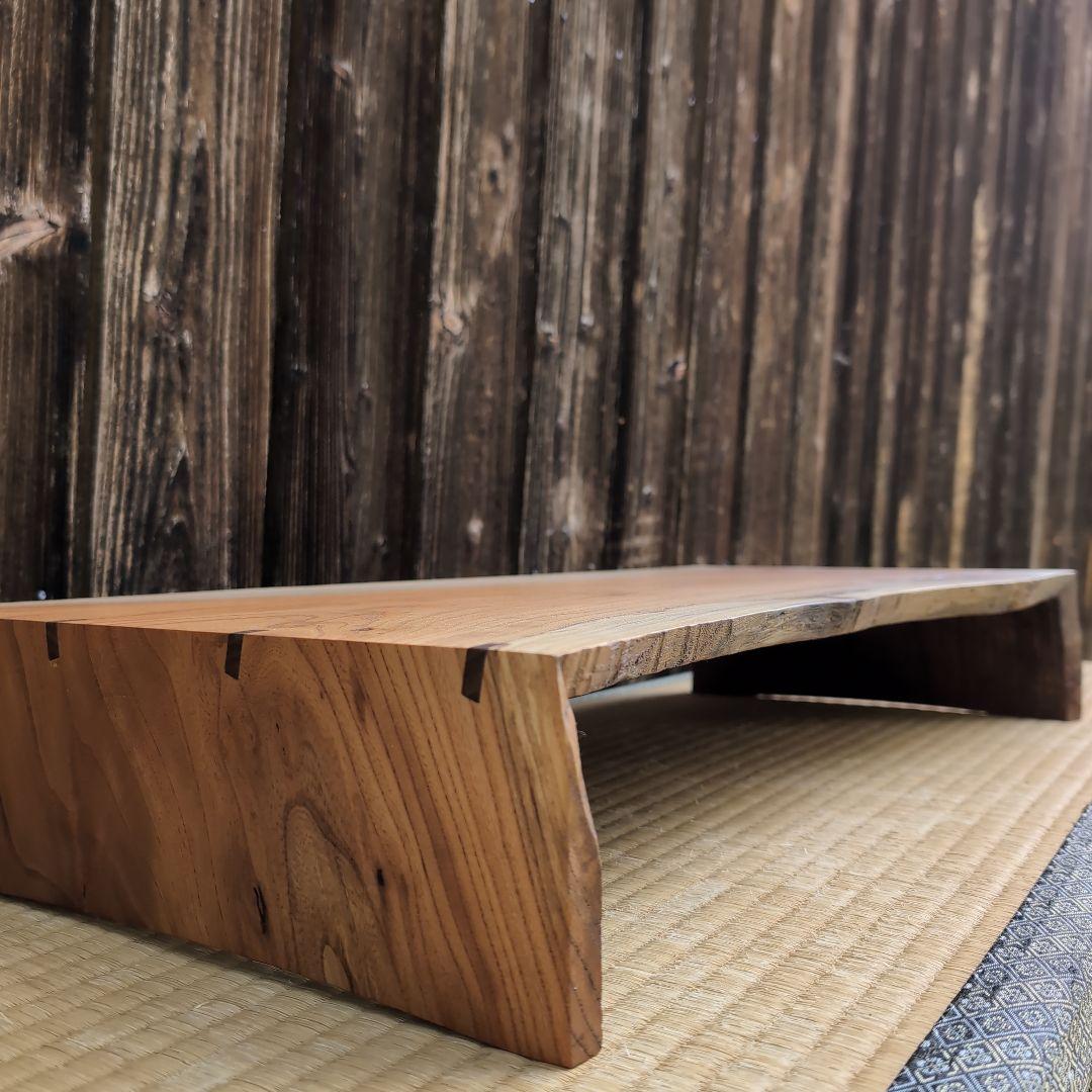 古材リメイク　欅（ケヤキ）のコの字ラック ロータイプ　インテリア　ビンテージ