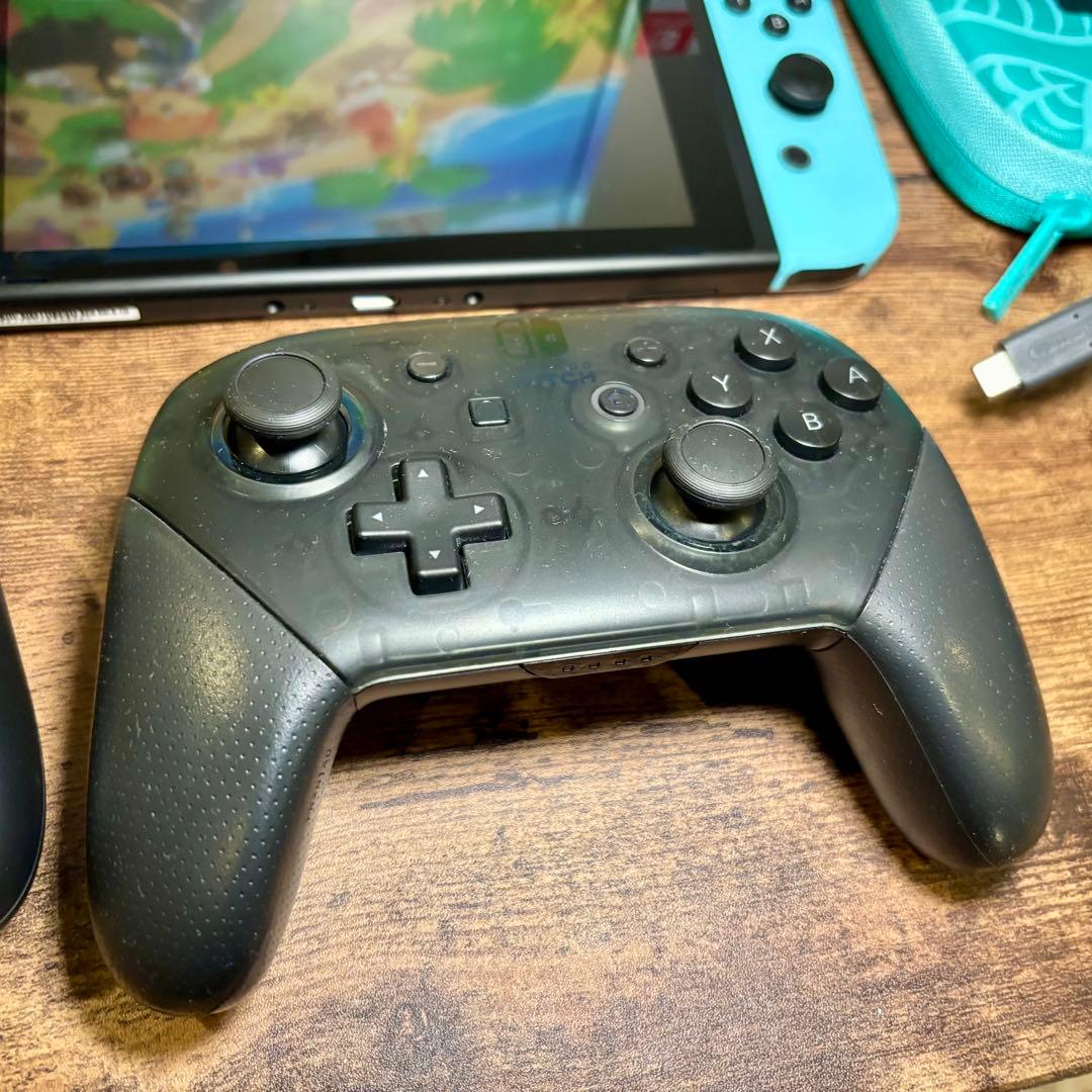 Switch あつまれ どうぶつの森セット＋プロコン＋128GBメモリ＋ケース