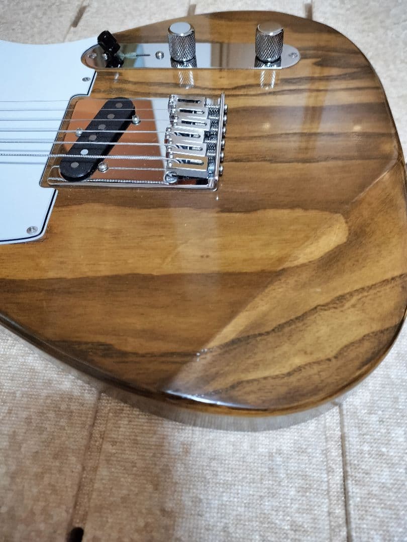 【自作コンポーネントギター】テレキャスタータイプ(配線アレンジ済)　ケース付き