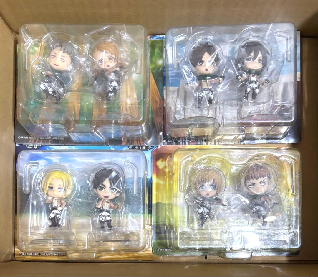 進撃の巨人　ちびきゅんキャラセット　フィギュア　一番くじ　6点
