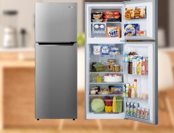 シルバー冷蔵庫 多段式収納