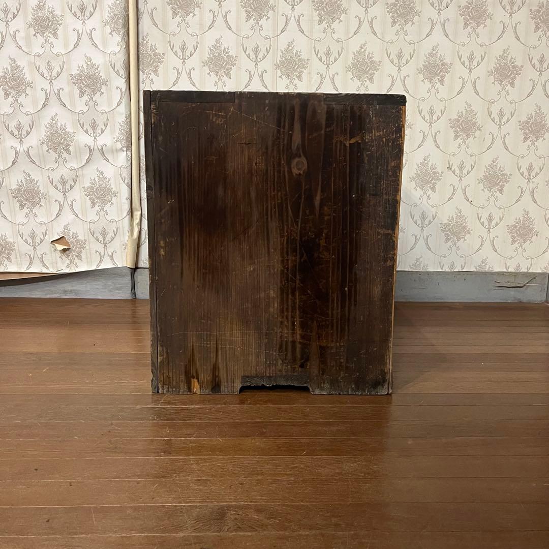 【アンティーク】昭和レトロ 木製 小箪笥 小引出し 収納棚 チェスト 古家具