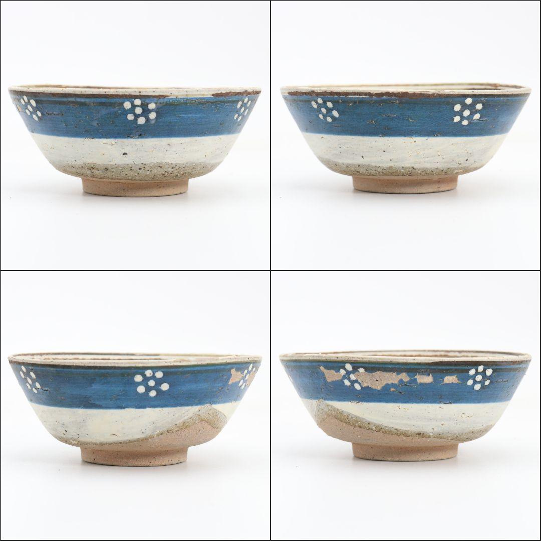 中国 磁州窯絵高麗平鉢 斑点文 茶碗　AT679