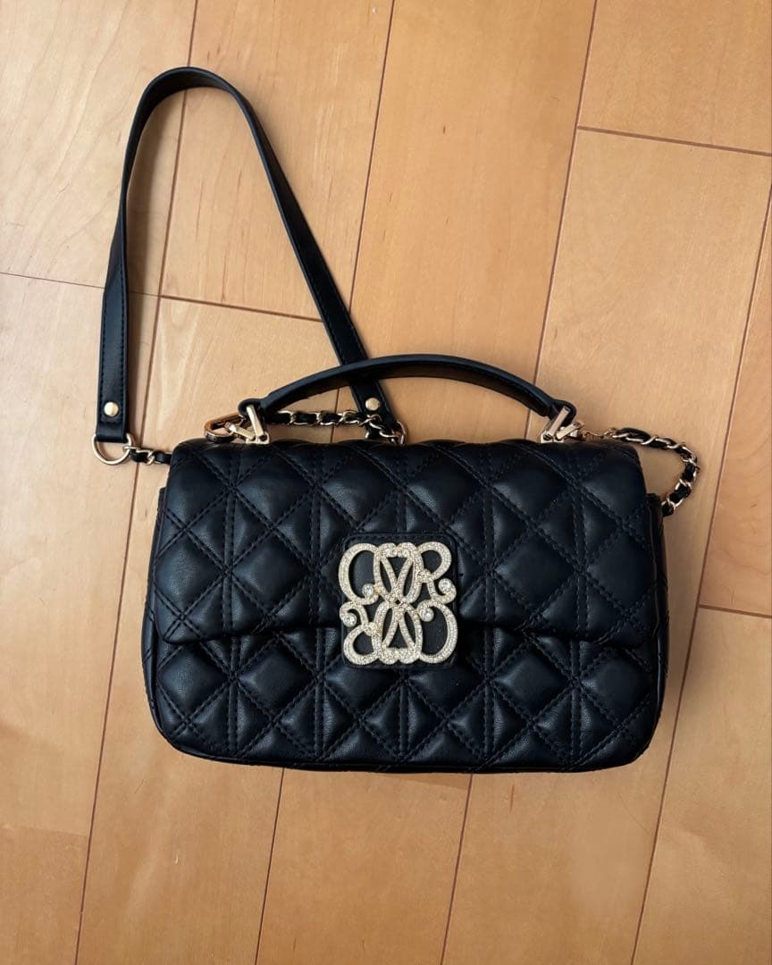 RANDA ２WAYモノグラムビジューキルティングバッグ