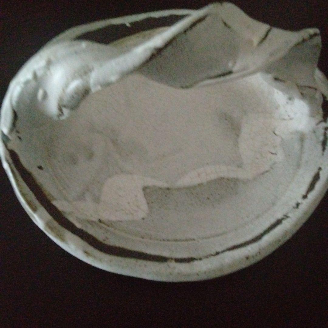 【美品】羊山窯　手付き　菓子器　盛鉢　骨董品　フルーツ盛り皿　置物　アンティーク