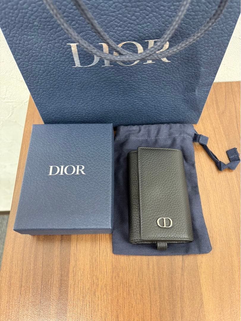 美品✨Dior ディオール キーケース 6連 ブラック レザー ユニセックス