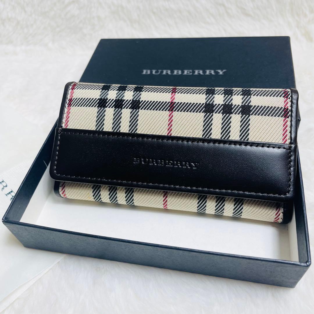 新品未使用品 箱付き　BURBERRYノバチェック 5連キーケース ベージュ
